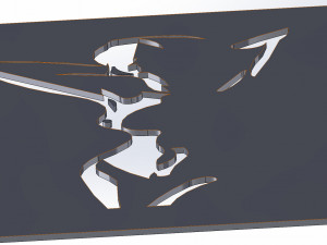 22 DXF File CNC g-code Industrial Laser Cut WOMEN Vinil PANEL Nr0524 Modello 3D