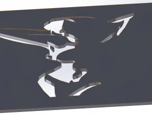 22 DXF File CNC g-code Industrial Laser Cut WOMEN Vinil PANEL Nr0524 3D Model