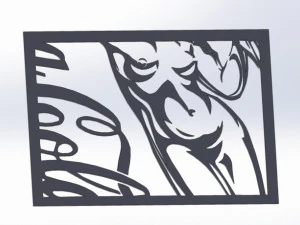 22 DXF File CNC g-code Industrial Laser Cut WOMEN Vinil PANEL Nr0524 3D Model