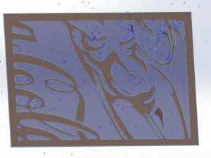 22 DXF File CNC g-code Industrial Laser Cut WOMEN Vinil PANEL Nr0524 3D Model