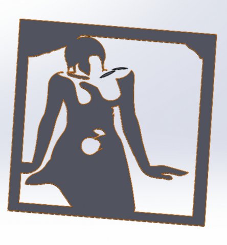 10 DXF File CNC g-code Industrial Laser Cut WOMEN Vinil PANEL Nr0525 3D Model .c4d .max .obj .3ds .fbx .stl .blend 
