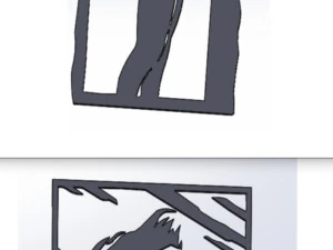 10 DXF File CNC g-code Industrial Laser Cut WOMEN Vinil PANEL Nr0525 3D Model