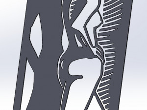 10 DXF File CNC g-code Industrial Laser Cut WOMEN Vinil PANEL Nr0525 3D Model