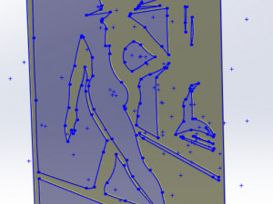 10 DXF File CNC g-code Industrial Laser Cut WOMEN Vinil PANEL Nr0525 3D Model