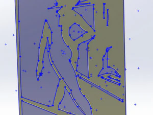 10 DXF File CNC g-code Industrial Laser Cut WOMEN Vinil PANEL Nr0525 3D Model