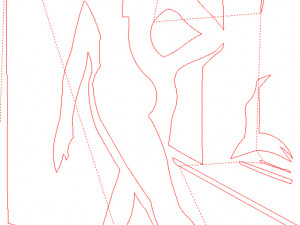 10 DXF File CNC g-code Industrial Laser Cut WOMEN Vinil PANEL Nr0525 3D Model
