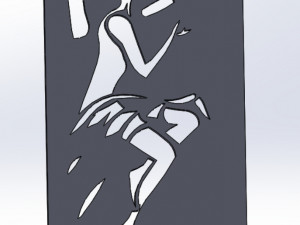 10 DXF File CNC g-code Industrial Laser Cut WOMEN Vinil PANEL Nr0525 3D Model