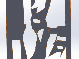 10 DXF File CNC g-code Industrial Laser Cut WOMEN Vinil PANEL Nr0525 3D Model