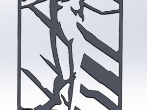 10 DXF File CNC g-code Industrial Laser Cut WOMEN Vinil PANEL Nr0525 3D Model