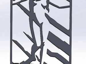 10 DXF File CNC g-code Industrial Laser Cut WOMEN Vinil PANEL Nr0525 3D Model