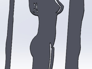 10 DXF File CNC g-code Industrial Laser Cut WOMEN Vinil PANEL Nr0525 3D Model