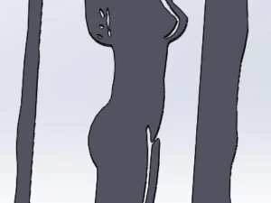10 DXF File CNC g-code Industrial Laser Cut WOMEN Vinil PANEL Nr0525 3D Model