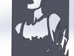 10 DXF File CNC g-code Industrial Laser Cut WOMEN Vinil PANEL Nr0525 3D Model
