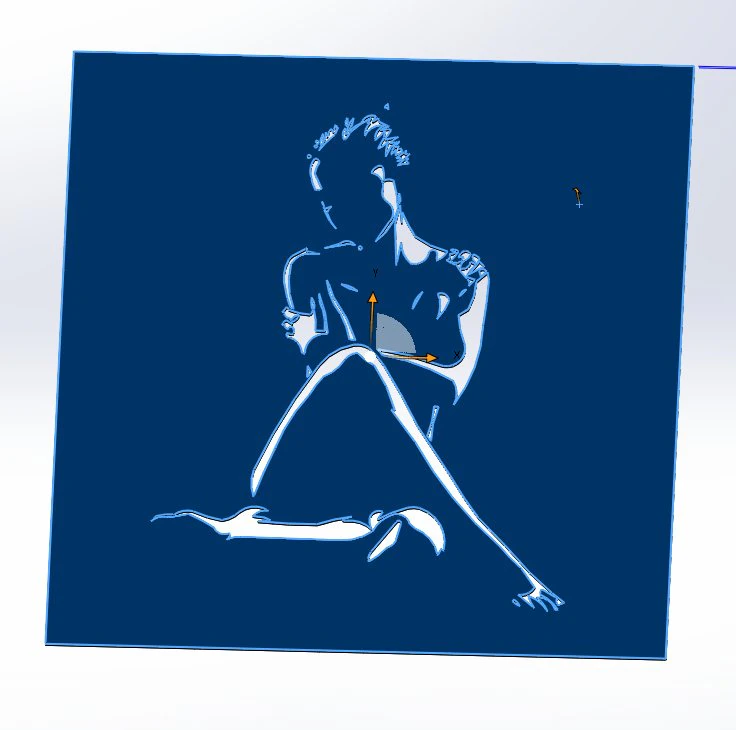14 DXF File CNC g-code Industrial Laser Cut WOMEN Vinil PANEL Nr0526 3D Model .c4d .max .obj .3ds .fbx .stl .blend 