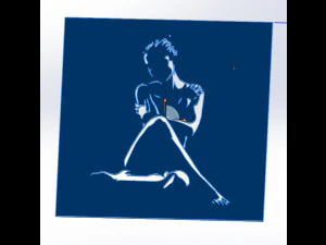 14 Arquivo DXF CNC g-code Industrial Corte a laser MULHERES Painel de vinil Nr0526 Modelo 3D