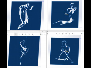 14 DXF File CNC g-code Industrial Laser Cut WOMEN Vinil PANEL Nr0526 3D 模型