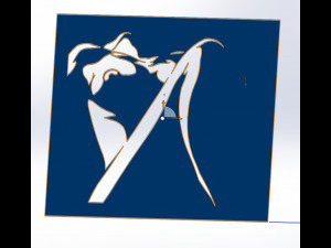 14 DXF File CNC g-code Industrial Laser Cut WOMEN Vinil PANEL Nr0526 3D 模型