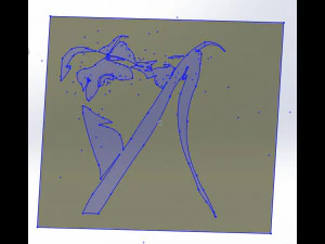 14 DXF File CNC g-code Industrial Laser Cut WOMEN Vinil PANEL Nr0526 3D Model