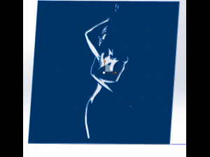 14 DXF File CNC g-code Industrial Laser Cut WOMEN Vinil PANEL Nr0526 3D Model