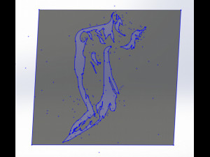 14 DXF File CNC g-code Industrial Laser Cut WOMEN Vinil PANEL Nr0526 3D 模型