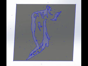 14 DXF File CNC g-code Industrial Laser Cut WOMEN Vinil PANEL Nr0526 3D Model