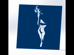 14 DXF File CNC g-code Industrial Laser Cut WOMEN Vinil PANEL Nr0526 3D 模型