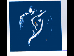 14 DXF File CNC g-code Industrial Laser Cut WOMEN Vinil PANEL Nr0526 3D 模型