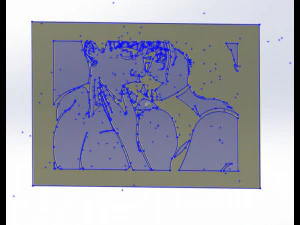 14 DXF File CNC g-code Industrial Laser Cut WOMEN Vinil PANEL Nr0526 3D Model