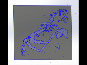 14 DXF File CNC g-code Industrial Laser Cut WOMEN Vinil PANEL Nr0526 3D 模型