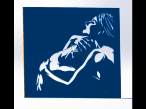 14 DXF File CNC g-code Industrial Laser Cut WOMEN Vinil PANEL Nr0526 3D 模型