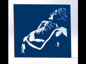 14 DXF File CNC g-code Industrial Laser Cut WOMEN Vinil PANEL Nr0526 3D Model