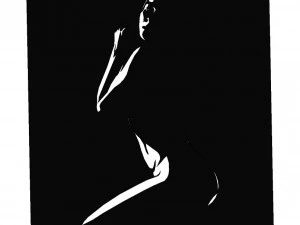 18 DXF-Datei CNC G-Code Industrial Laser Cut WOMEN Vinil PANEL Nr0527 3D Modell