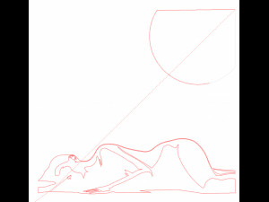 18 DXF File CNC g-code Industrial Laser Cut WOMEN Vinil PANEL Nr0527 3D Модель