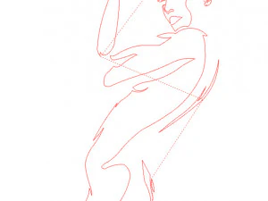 18 DXF-Datei CNC G-Code Industrial Laser Cut WOMEN Vinil PANEL Nr0527 3D Modell