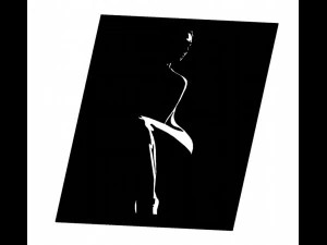 18 DXF-Datei CNC G-Code Industrial Laser Cut WOMEN Vinil PANEL Nr0527 3D Modell