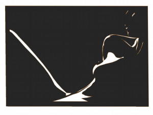 18 DXF File CNC g-code Industrial Laser Cut WOMEN Vinil PANEL Nr0527 3D Модель