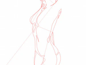 18 DXF-Datei CNC G-Code Industrial Laser Cut WOMEN Vinil PANEL Nr0527 3D Modell