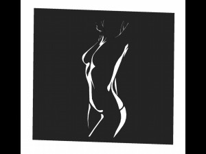 18 DXF File CNC g-code Industrial Laser Cut WOMEN Vinil PANEL Nr0527 3D Модель