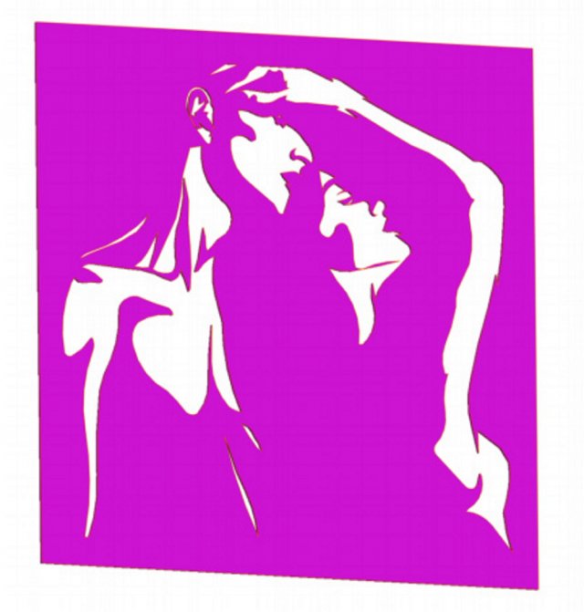 11 DXF File CNC g-code Industrial Laser Cut WOMEN Vinil PANEL Nr0528 Modèle 3D .c4d .max .obj .3ds .fbx .stl .blend 