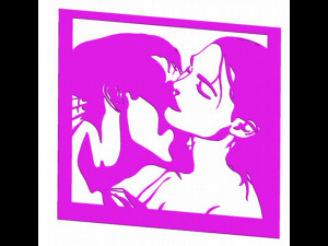 11 DXF File CNC g-code Industrial Laser Cut WOMEN Vinil PANEL Nr0528 Modèle 3D