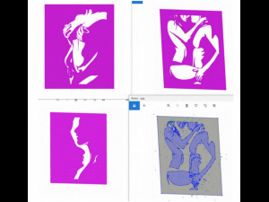11 DXF File CNC g-code Industrial Laser Cut WOMEN Vinil PANEL Nr0528 Modèle 3D