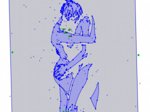 11 DXF File CNC g-code Industrial Laser Cut WOMEN Vinil PANEL Nr0528 Modèle 3D