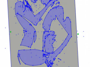 11 DXF File CNC g-code Industrial Laser Cut WOMEN Vinil PANEL Nr0528 3D Model