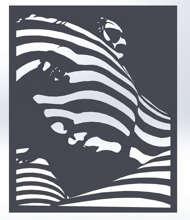 12 DXF File CNC g-code Industrial Laser Cut Vinil WOMEN decorative PANEL Nr0530 3Dモデル .c4d .max .obj .3ds .fbx .stl .blend 