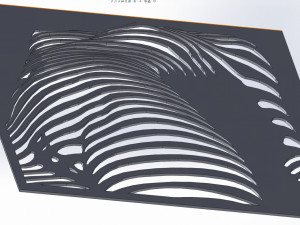 12 DXF File CNC g-code Industrial Laser Cut Vinil WOMEN decorative PANEL Nr0530 3Dモデル