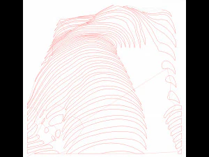 12 DXF File CNC g-code Industrial Laser Cut Vinil WOMEN decorative PANEL Nr0530 3D Model