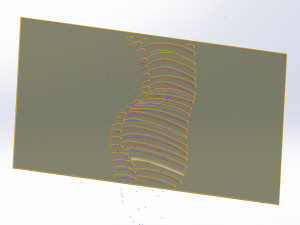 12 DXF File CNC g-code Industrial Laser Cut Vinil WOMEN decorative PANEL Nr0530 3Dモデル
