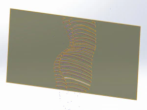 12 DXF File CNC g-code Industrial Laser Cut Vinil WOMEN decorative PANEL Nr0530 3D Model