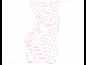 12 DXF File CNC g-code Industrial Laser Cut Vinil WOMEN decorative PANEL Nr0530 3Dモデル