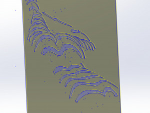 12 DXF File CNC g-code Industrial Laser Cut Vinil WOMEN decorative PANEL Nr0530 3Dモデル
